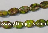 CDT939 15.5 inches 8*12mm oval dyed aqua terra jasper beads