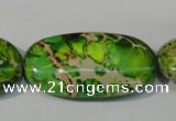 CDT942 15.5 inches 30*40mm oval dyed aqua terra jasper beads