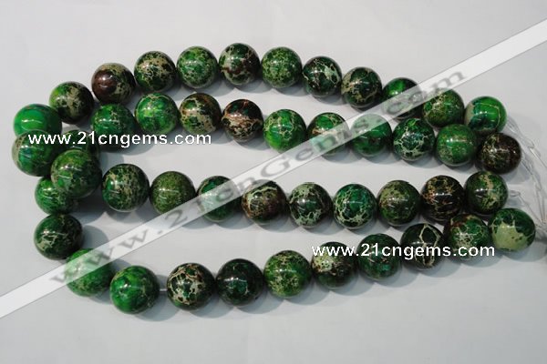 CDT958 15.5 inches 18mm round dyed aqua terra jasper beads