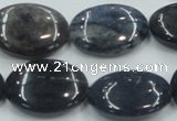 CDU01 15.5 inches 18*25mm oval natural blue dumortierite beads