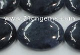 CDU02 15.5 inches 22*30mm oval natural blue dumortierite beads