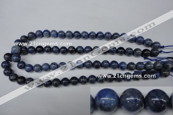 CDU103 15.5 inches 10mm round blue dumortierite beads wholesale