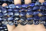 CDU217 15.5 inches 10*14mm faceted oval blue dumortierite beads