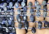 CDU221 Top drilled 8*12mm faceted briolette dumortierite beads