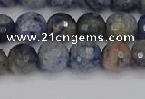 CDU310 15.5 inches 8mm faceted round blue dumortierite beads