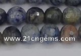 CDU311 15.5 inches 10mm faceted round blue dumortierite beads