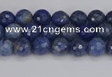 CDU322 15.5 inches 4mm faceted round blue dumortierite beads