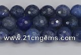 CDU323 15.5 inches 6mm faceted round blue dumortierite beads