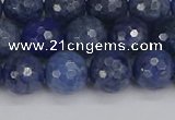 CDU324 15.5 inches 8mm faceted round blue dumortierite beads