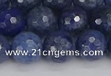 CDU325 15.5 inches 10mm faceted round blue dumortierite beads