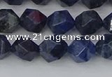 CDU331 15.5 inches 8mm faceted nuggets blue dumortierite beads