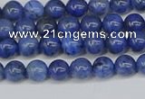 CDU340 15.5 inches 4mm round blue dumortierite beads wholesale