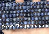 CDU351 15.5 inches 6mm round blue dumortierite beads wholesale