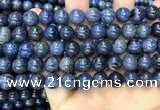 CDU353 15.5 inches 10mm round blue dumortierite beads wholesale