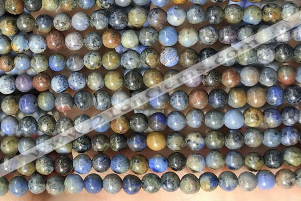 CDU360 15.5 inches 4mm round sunset dumortierite beads wholesale