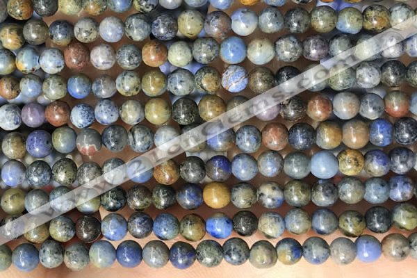 CDU360 15.5 inches 4mm round sunset dumortierite beads wholesale