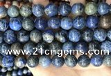 CDU364 15.5 inches 12mm round sunset dumortierite beads wholesale