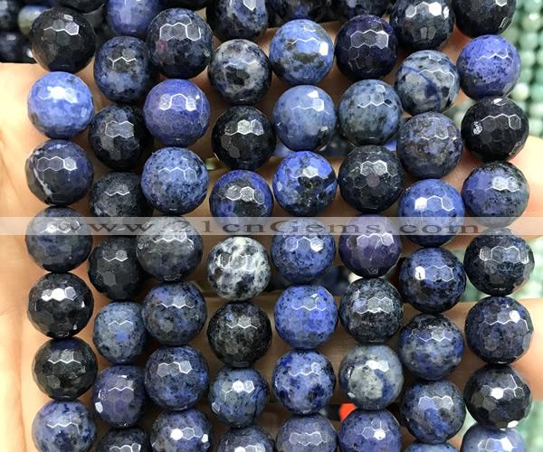 CDU404 15 inches 12mm faceted round dumortierite beads wholesale