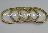 CEB109 7mm width gold plated alloy with enamel bangles wholesale