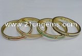 CEB112 7mm width gold plated alloy with enamel bangles wholesale