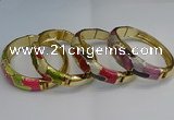 CEB120 16mm width gold plated alloy with enamel bangles wholesale