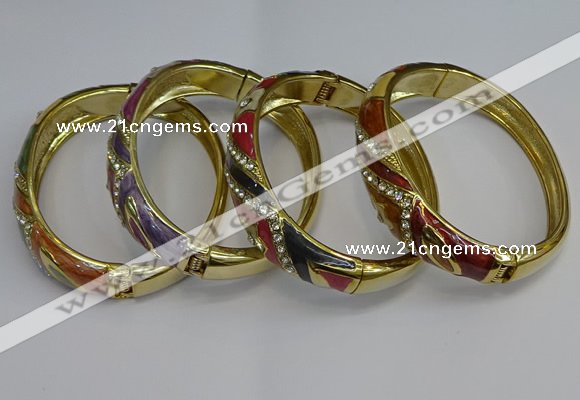 CEB126 16mm width gold plated alloy with enamel bangles wholesale