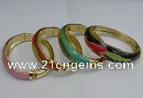 CEB128 16mm width gold plated alloy with enamel bangles wholesale