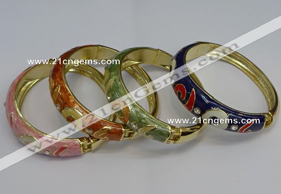 CEB131 16mm width gold plated alloy with enamel bangles wholesale