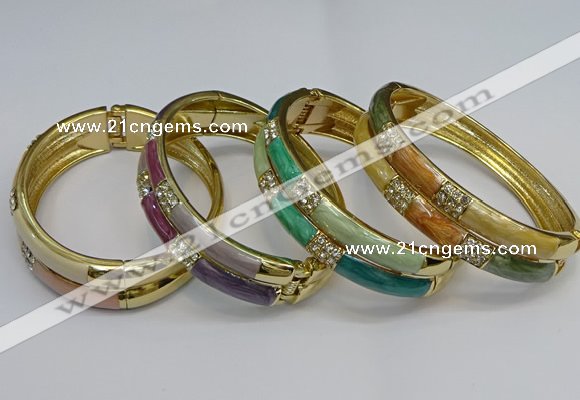 CEB133 16mm width gold plated alloy with enamel bangles wholesale