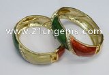 CEB135 18mm width gold plated alloy with enamel bangles wholesale