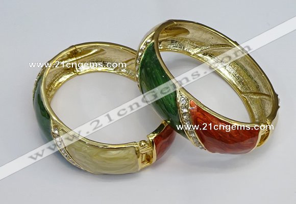 CEB135 18mm width gold plated alloy with enamel bangles wholesale