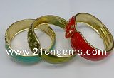 CEB138 28mm width gold plated alloy with enamel bangles wholesale