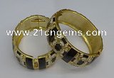 CEB140 24mm width gold plated alloy with enamel bangles wholesale