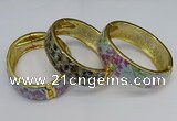 CEB141 20mm width gold plated alloy with enamel bangles wholesale