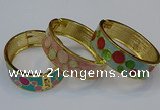 CEB146 19mm width gold plated alloy with enamel bangles wholesale