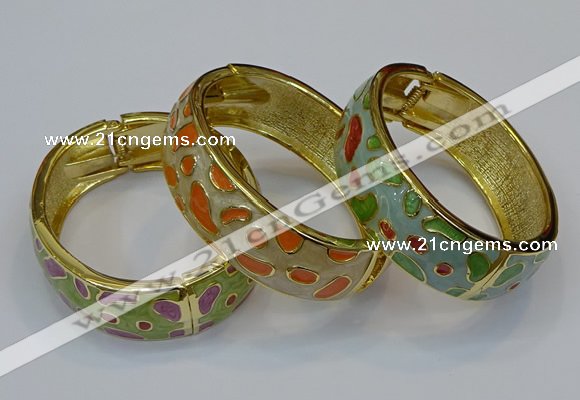 CEB147 19mm width gold plated alloy with enamel bangles wholesale