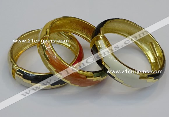 CEB151 19mm width gold plated alloy with enamel bangles wholesale