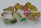 CEB152 23mm width gold plated alloy with enamel bangles wholesale