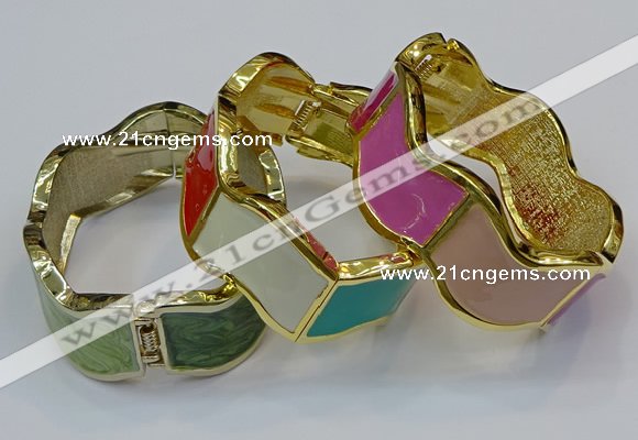 CEB152 23mm width gold plated alloy with enamel bangles wholesale