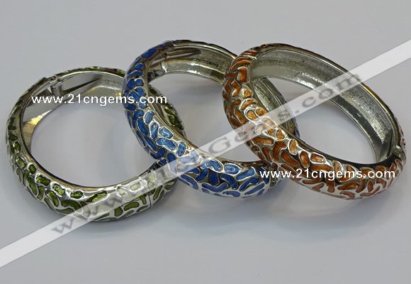 CEB154 15mm width gold plated alloy with enamel bangles wholesale