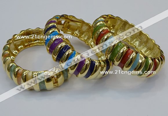 CEB155 20mm width gold plated alloy with enamel bangles wholesale