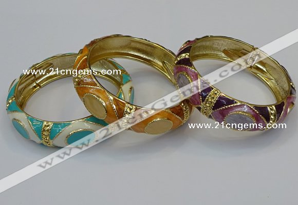 CEB158 17mm width gold plated alloy with enamel bangles wholesale