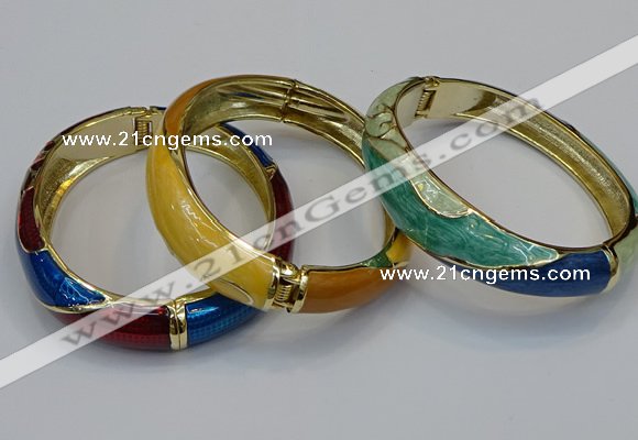 CEB160 17mm width gold plated alloy with enamel bangles wholesale