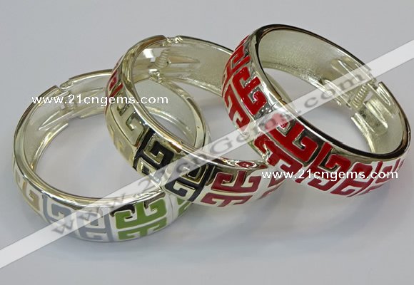 CEB163 20mm width gold plated alloy with enamel bangles wholesale