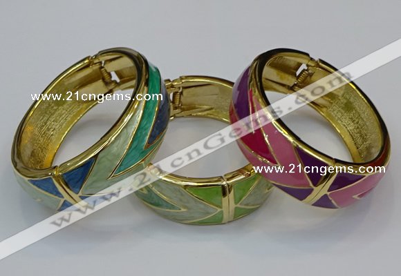 CEB168 20mm width gold plated alloy with enamel bangles wholesale