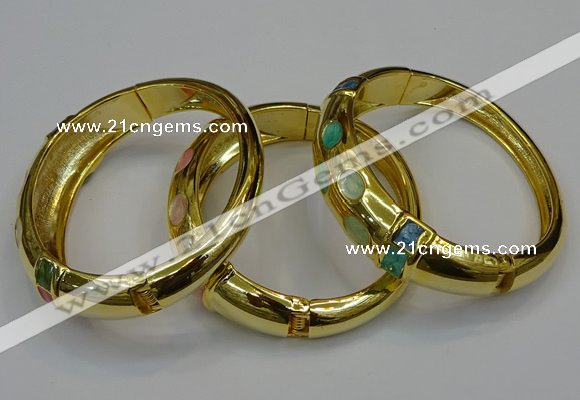 CEB169 17mm width gold plated alloy with enamel bangles wholesale