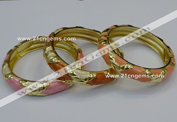 CEB172 13mm width gold plated alloy with enamel bangles wholesale