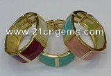 CEB173 22mm width gold plated alloy with enamel bangles wholesale