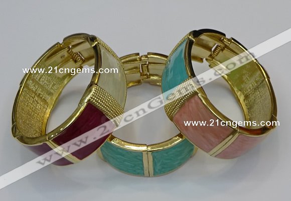 CEB173 22mm width gold plated alloy with enamel bangles wholesale