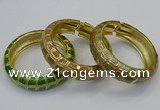 CEB174 20mm width gold plated alloy with enamel bangles wholesale